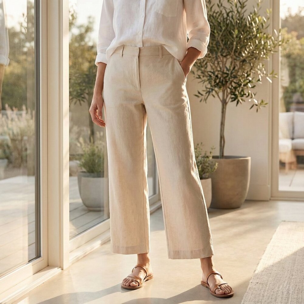 Van Heusen Lightweight Denim Pants Cream 14.5‎